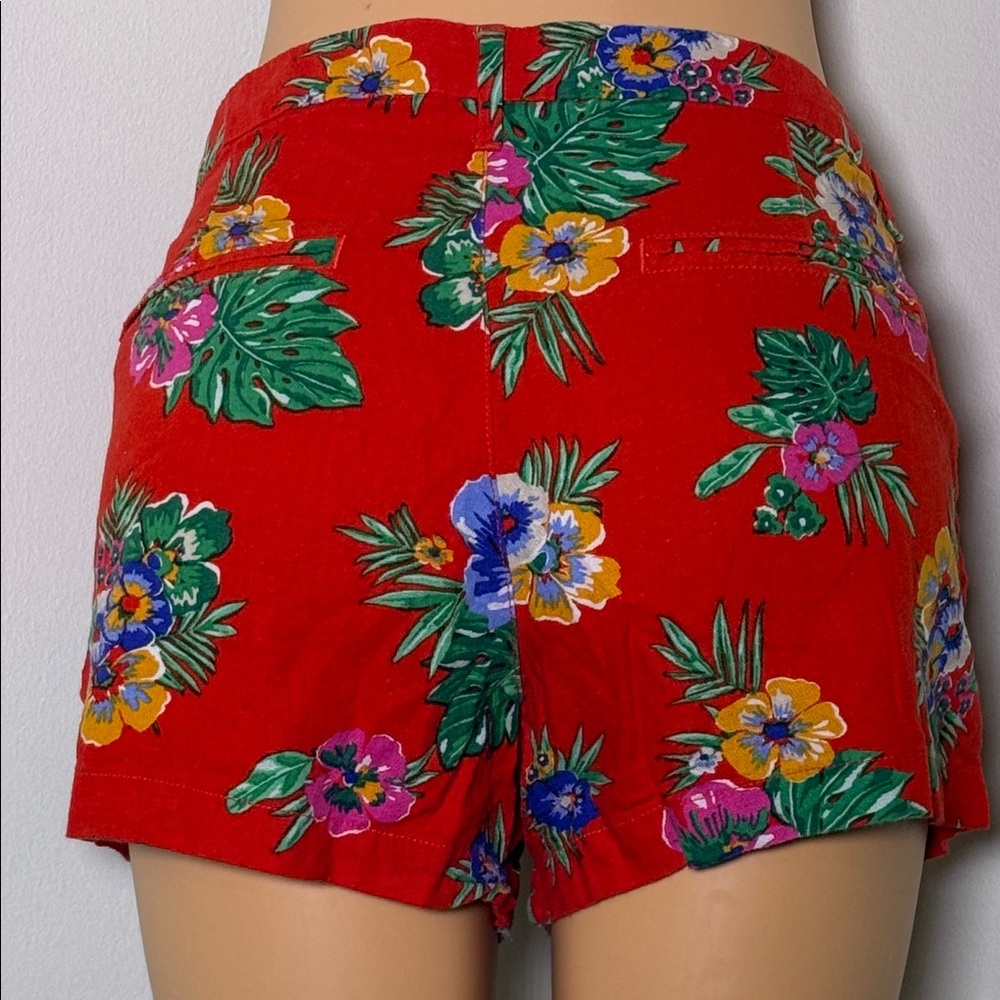 Old Navy Red Tropical Floral Shorts | Size 12 - Picture 3 of 4